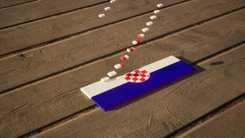 Croatia Flag - Slow Motion Stock Footage 318743118