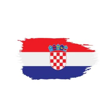 Croatia flag, vector illustration Stock Illustration