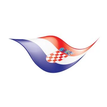Croatia flag, vector illustration Stock Illustration