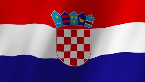 Croatia flag waving animation 動画素材 220388213