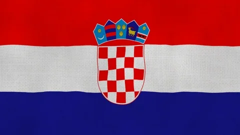 Croatia flag waving Stock Footage 102591304