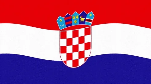 Croatia flag waving seamless loop new quality unique animated dynamic motion Stock Footage 80223238
