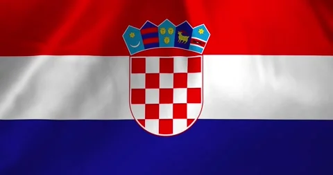 Croatia flag waving with the wind background loop video animation Video stock 327171818