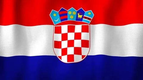 Croatia flag waving in the wind Stock-Footage 102440531