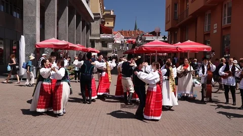 Croatia folk dancing Stock Footage 116552554