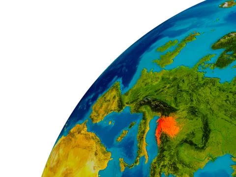 Croatia on globe Stock Illustration