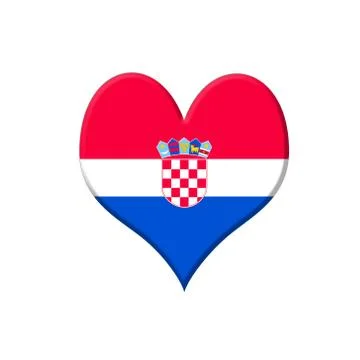 Croatia heart. Stock Illustration