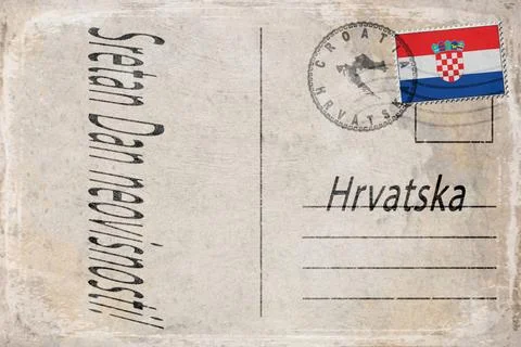 Croatia Independence Day Background Stock Illustration