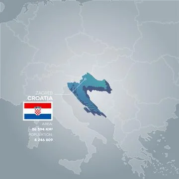Croatia information map. Stock Illustration