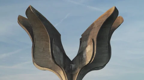 CROATIA Jasenovac concentration camp monument 6 Stock Footage