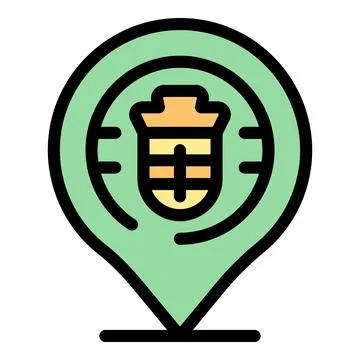 Croatia location icon vector flat Ilustración de archivo
