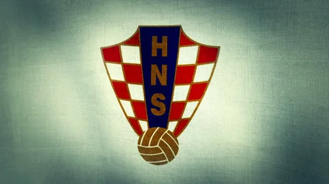 Croatia Logo Flag Treated Stock Footage 33826007