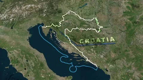 Croatia Map Animation Stock Footage 273239120