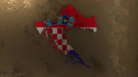 Croatia Map Stock Footage 277923751