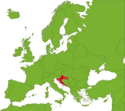 Croatia map Stock Illustration