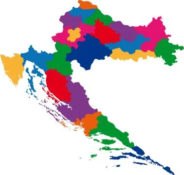 Croatia map Stock Illustration