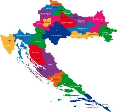 Croatia map Stock Illustration