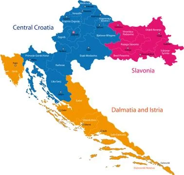 Croatia map Stock Illustration