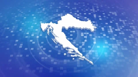 Croatia Map Intro Stock Footage 247910222