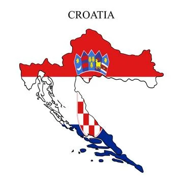 Croatia map vector illustration. Global economy.  Stock Illustration