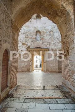 Croatia, old town of Split, temple of Roman Emperor Diocletian Stock Photos