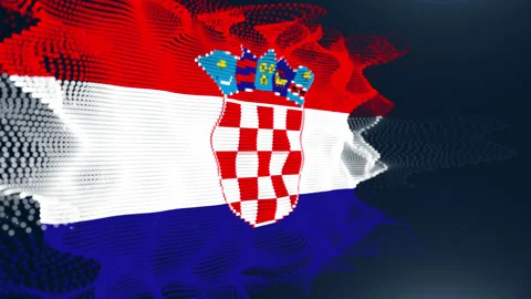 Croatia Particle Flag Stock Footage 179164635