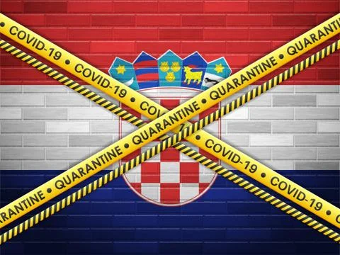 Croatia in quarantine Stock Illustration
