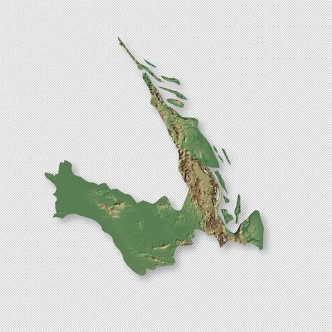 Croatia Rotating 3D Relief Map Seamless Loop, Alpha Channel 4K Vidéo 340721626