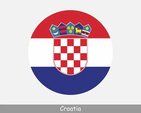 Croatia Round Flag Stock Illustration
