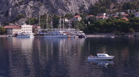 Croatia Scenery - Beautiful Croatian Coastline City Stock Footage 59721223