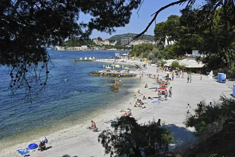  Croatia, Split, 220721. Summer on Split s Ovcice beach. Photo: Josko Supi... Stock Photos