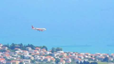 Croatia, Split, August 19, 2019. Landing of an firms EsyJet.com Stock Footage 124477914