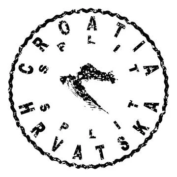 Croatia Split Seal Map Design Stock Illustration