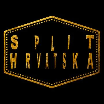 Croatia Split Seal Map Design Illustrazione stock