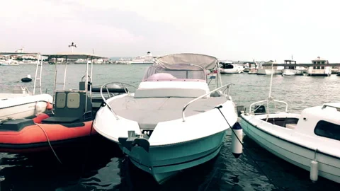 Croatia Split Small Boat Harbor Stockbeeldmateriaal 94318162
