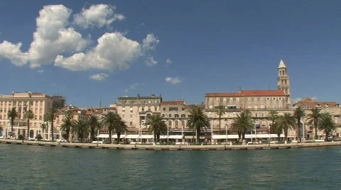Croatia Split water and clouds Stock Footage 464072