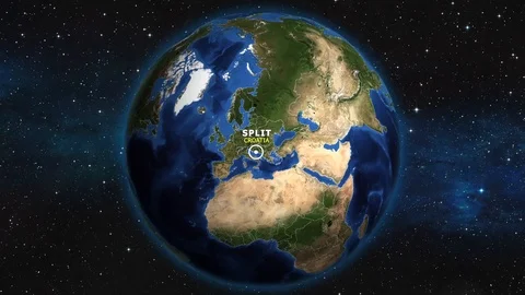 CROATIA SPLIT ZOOM IN FROM SPACE Stock Footage 115556460