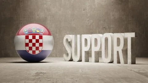 Croatia. Support Concept. Stock Illustration