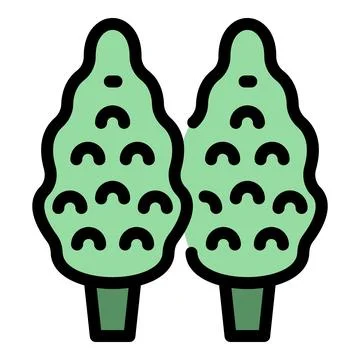 Croatia trees icon vector flat Illustrazione stock