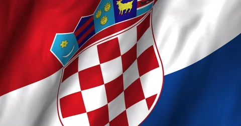 Croatia waving flag 4K Stock Footage 50557403