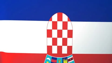 Croatia Waving Flag Stock Footage 10761749