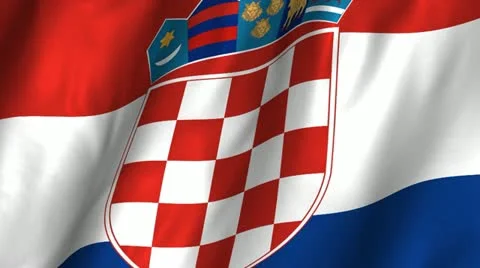 Croatia Waving Flag Stock Footage 12250297