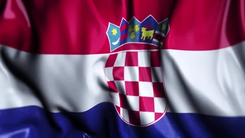 Croatia WAVING FLAG Stock Footage 323935931
