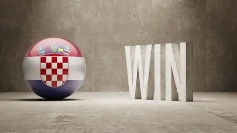 Croatia. Win Concept. Stock Illustration