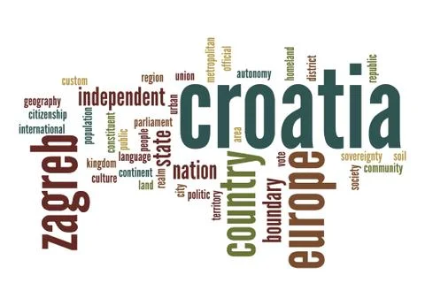 Croatia word cloud Stock Illustration