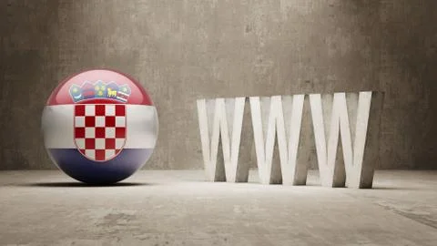 Croatia. WWW Concept. Stock Illustration