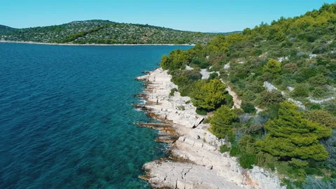 Croatian coast from drone view Video stock 138538702