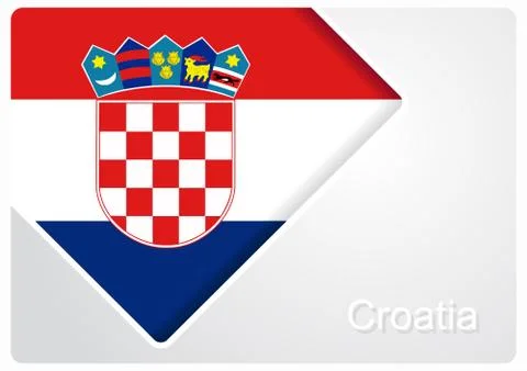 Croatian flag design background. Vector illustration. Stock Illustration