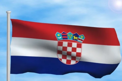 Croatian flag - digital animation Stock Footage 117662