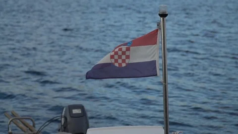 Croatian Flag 库存影片 126920813
